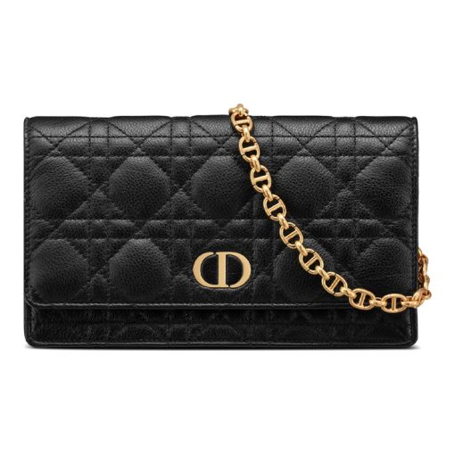 DIOR 카로 소프트 소가죽 패니 팩, 클러치,  어깨 크로스백 여성 블랙